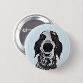 Badge Rond 5 Cm Bouton drôle de visage de Coonhound (Devant & derrière)