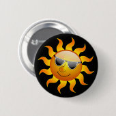 Badge Rond 5 Cm Bouton drôle Summer Sun (Devant & derrière)