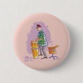 Badge Rond 5 Cm Bouton Drummer I (Devant)