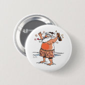 Badge Rond 5 Cm Bouton Drunk Père Noël (Devant & derrière)