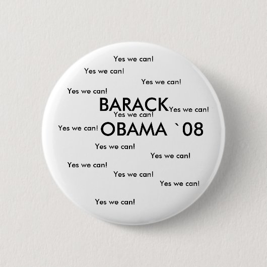 Badge Rond 5 Cm Bouton du ` 08 de BARACK OBAMA (Devant)