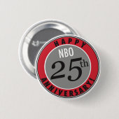 Badge Rond 5 Cm Bouton du 25e anniversaire de la NBO (Devant & derrière)