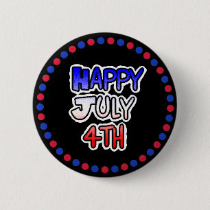 Badge Rond 5 Cm Bouton du 4 juillet