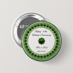 Badge Rond 5 Cm Bouton du 55e anniversaire du Mariage