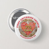 Badge Rond 5 Cm Bouton du 75e anniversaire (Devant & derrière)