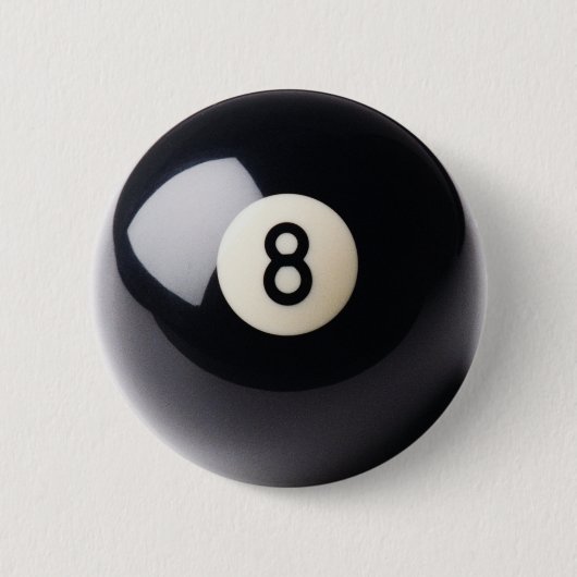 Badge Rond 5 Cm Bouton du billard 8-Ball de billards (Devant)