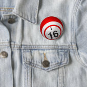 Badge Rond 5 Cm Bouton du bingo-test I 16 (En situation)