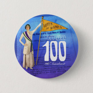Badge Rond 5 Cm Bouton du centenaire du suffrage féminin