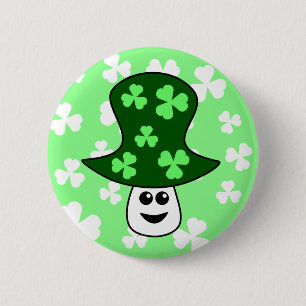 Badge Rond 5 Cm Bouton du champignon de St Patrick