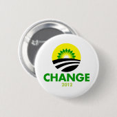 Badge Rond 5 Cm Bouton du changement 2012 d'Obama (Devant & derrière)