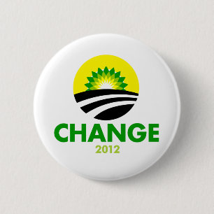 Badge Rond 5 Cm Bouton du changement 2012 d'Obama