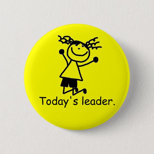 Badge Rond 5 Cm Bouton du chef de l'école primaire (Devant)