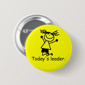 Badge Rond 5 Cm Bouton du chef de l'école primaire (Devant & derrière)