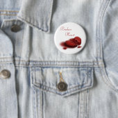 Badge Rond 5 Cm Bouton du coeur brisé (En situation)