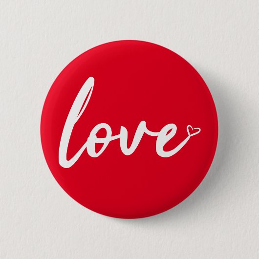 Badge Rond 5 Cm Bouton du coeur d'amour (Devant)