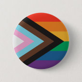 Badge Rond 5 Cm Bouton du drapeau arc-en-ciel Pride (Devant)