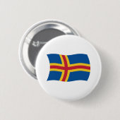 Badge Rond 5 Cm Bouton du drapeau d'Aland (Devant & derrière)