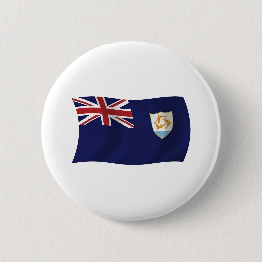 Badge Rond 5 Cm Bouton du drapeau d'Anguilla (Devant)