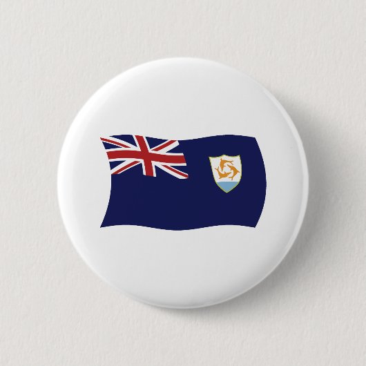 Badge Rond 5 Cm Bouton du drapeau d'Anguilla (Devant)