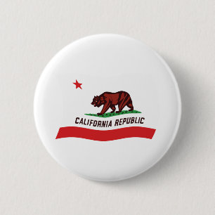 Badge Rond 5 Cm Bouton du drapeau de Californie