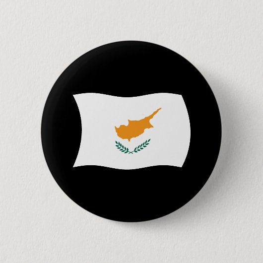 Badge Rond 5 Cm Bouton du drapeau de Chypre (Devant)