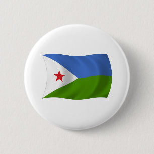 Badge Rond 5 Cm Bouton du drapeau de Djibouti