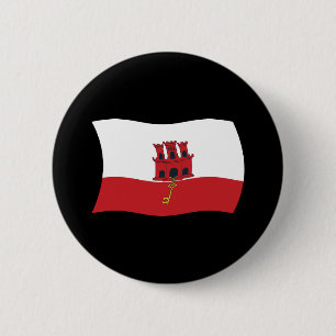 Badge Rond 5 Cm Bouton du drapeau de Gibraltar