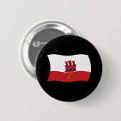 Badge Rond 5 Cm Bouton du drapeau de Gibraltar (Devant & derrière)