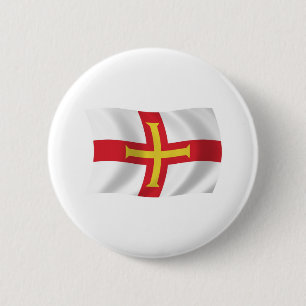 Badge Rond 5 Cm Bouton du drapeau de Guernesey