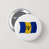 Badge Rond 5 Cm Bouton du drapeau de la Barbade (Devant & derrière)