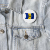 Badge Rond 5 Cm Bouton du drapeau de la Barbade (En situation)