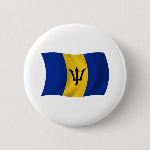 Badge Rond 5 Cm Bouton du drapeau de la Barbade