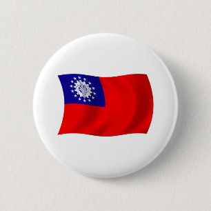 Badge Rond 5 Cm Bouton du drapeau de la Birmanie