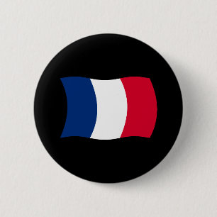 Badge Rond 5 Cm Bouton du drapeau de la France