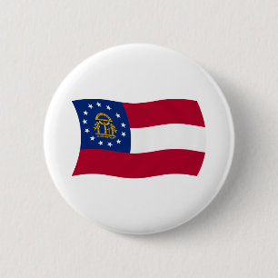 Badge Rond 5 Cm Bouton du drapeau de la Géorgie