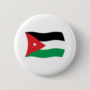 Badge Rond 5 Cm Bouton du drapeau de la Jordanie