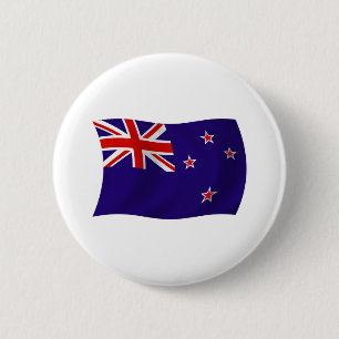 Badge Rond 5 Cm Bouton du drapeau de la Nouvelle-Zélande