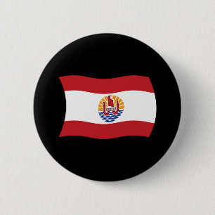 Badge Rond 5 Cm Bouton du drapeau de la Polynésie française