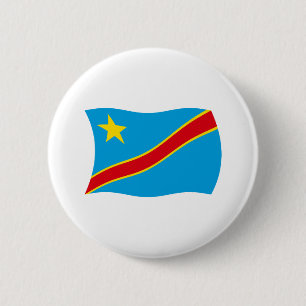 Badge Rond 5 Cm Bouton du drapeau de la République démocratique du