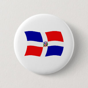 Badge Rond 5 Cm Bouton du drapeau de la République dominicaine