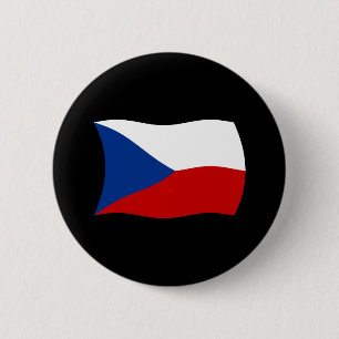 Badge Rond 5 Cm Bouton du drapeau de la République tchèque