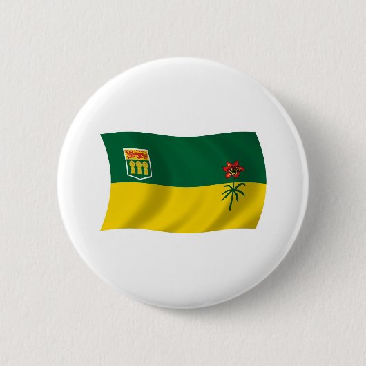 Badge Rond 5 Cm Bouton du drapeau de la Saskatchewan (Devant)