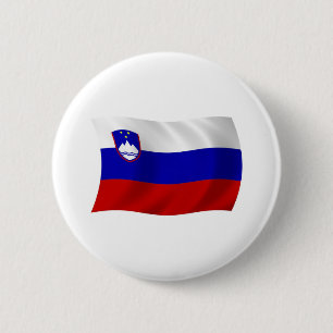Badge Rond 5 Cm Bouton du drapeau de la Slovénie