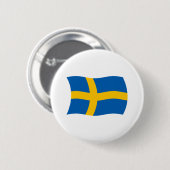 Badge Rond 5 Cm Bouton du drapeau de la Suède (Devant & derrière)
