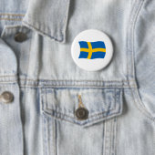 Badge Rond 5 Cm Bouton du drapeau de la Suède (En situation)