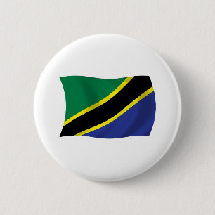 Badge Rond 5 Cm Bouton du drapeau de la Tanzanie