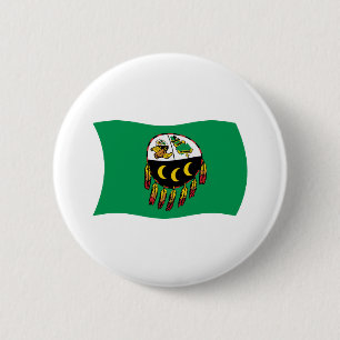 Badge Rond 5 Cm Bouton du drapeau de la tribu Kutenai