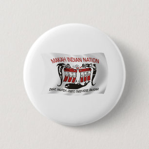 Badge Rond 5 Cm Bouton du drapeau de la tribu Makah