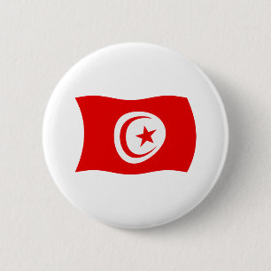 Badge Rond 5 Cm Bouton du drapeau de la Tunisie