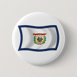 Badge Rond 5 Cm Bouton du drapeau de la Virginie-Occidentale